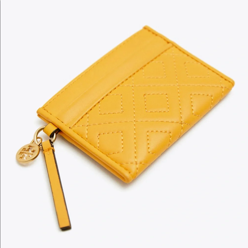 NWT Tory Burch Fleming slim card case in Daylily